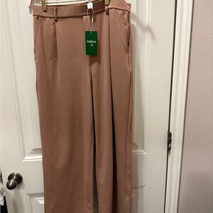 HALARA Brown Wide-Leg Trousers